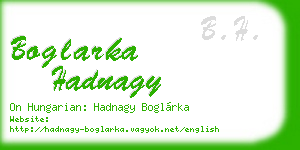 boglarka hadnagy business card